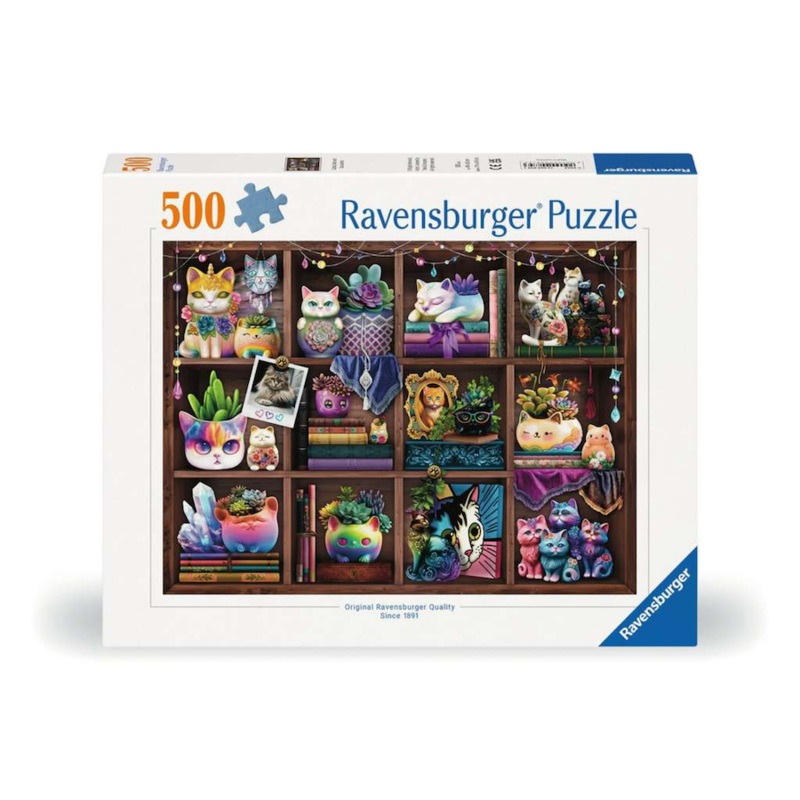 Cubby Cats and Succulents 500 pc Puzzle
