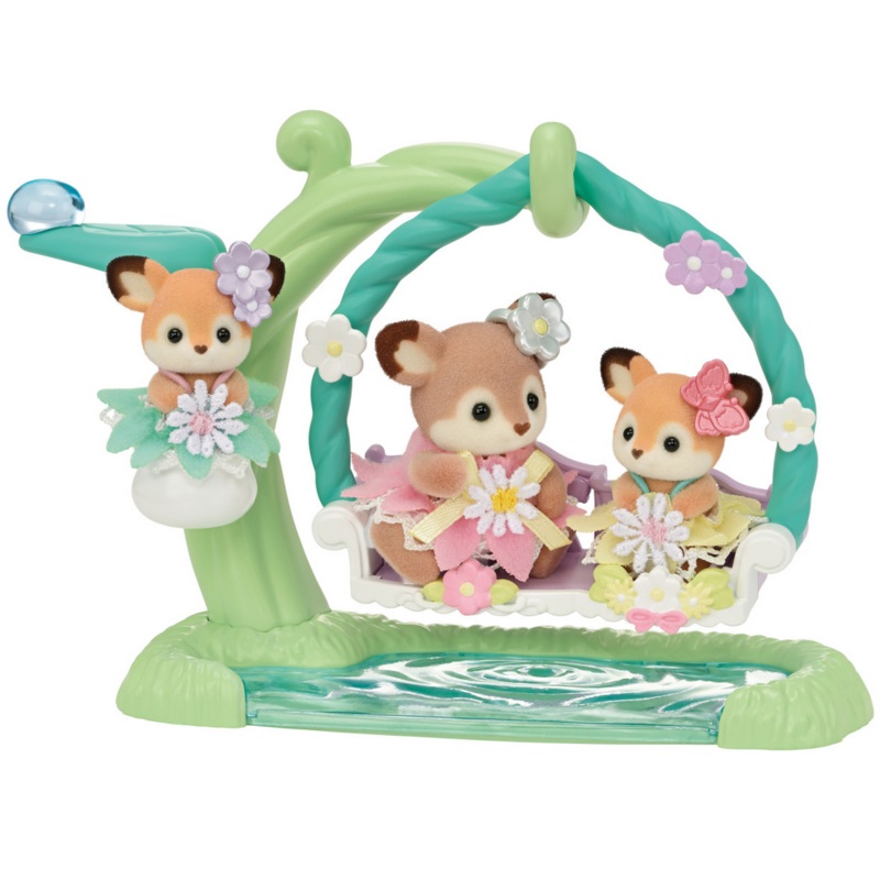 Deer Babies – Floral Swing Set
