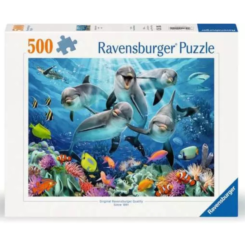Dolphins in the Coral Reef 500 Pc Puzzle