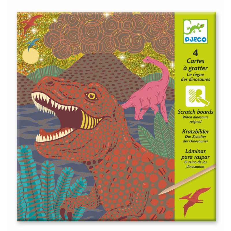 When Dinosaurs Reigned Scratch Art Kit