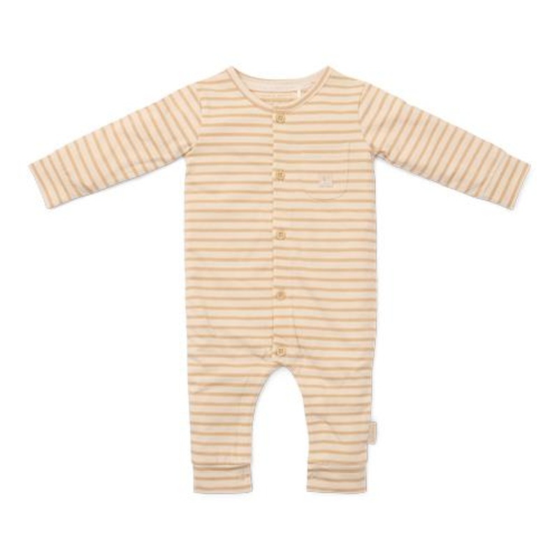 Eendelige pyjama – Zand – Gestreept