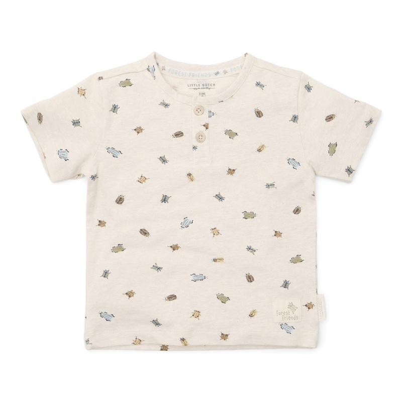 Shirt korte mouw – Zand – Forest Friends – Kevers