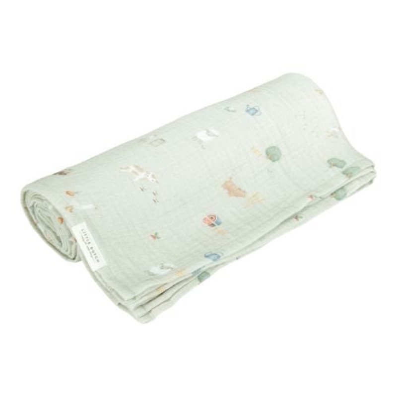 Swaddle – Groen – Maat 120 cm – Little Farm