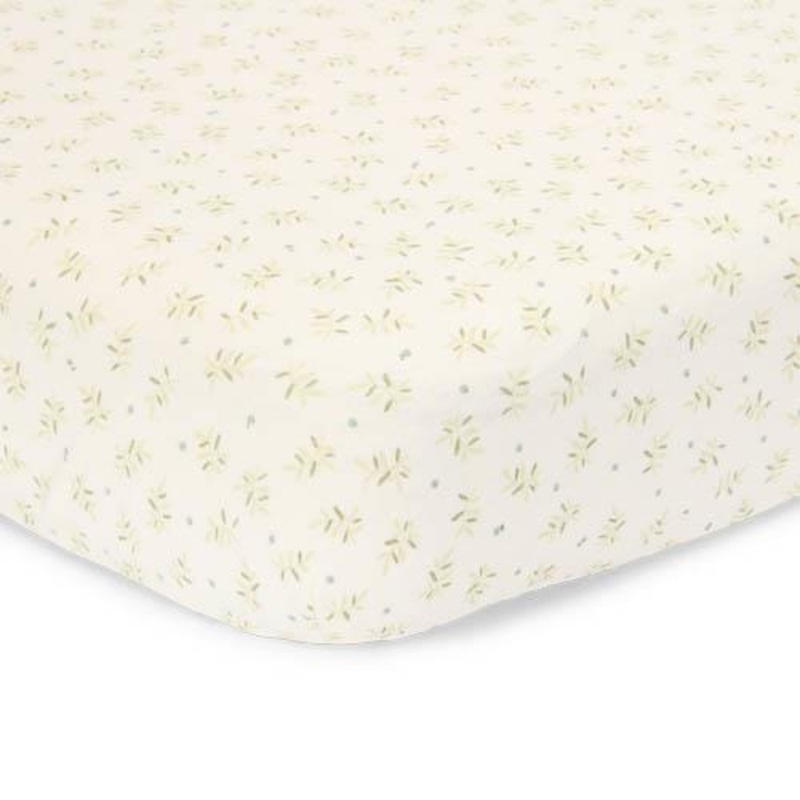 Junior hoeslaken – Groen – Maat Junior – Essentials – Blueberry Leaves