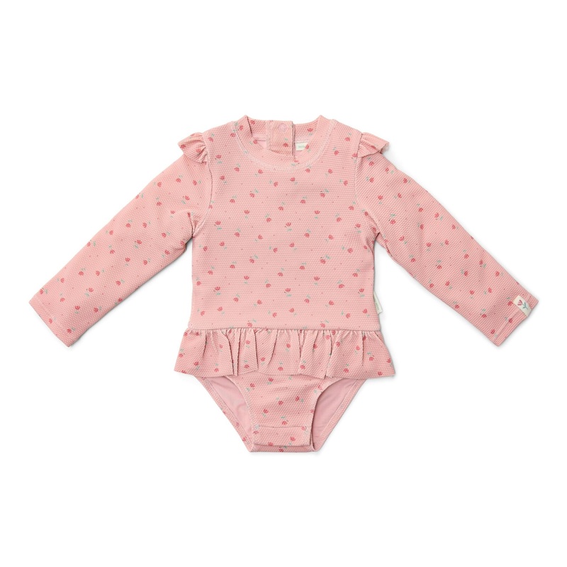 Badpak lange mouw – Lichtroze – Sunny Flowers