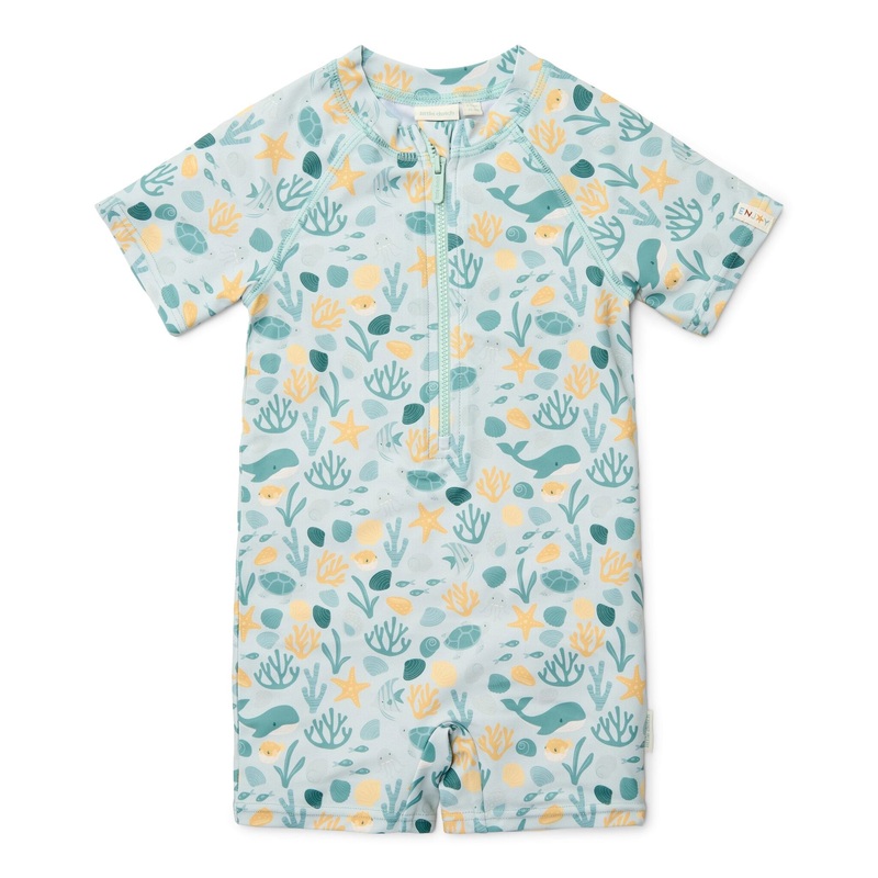 Zwempak korte mouw – Meerkleurig – Seashells and Stripes
