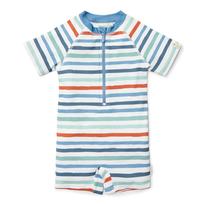 Zwempak korte mouw – Meerkleurig – Seashells and Stripes – Gestreept