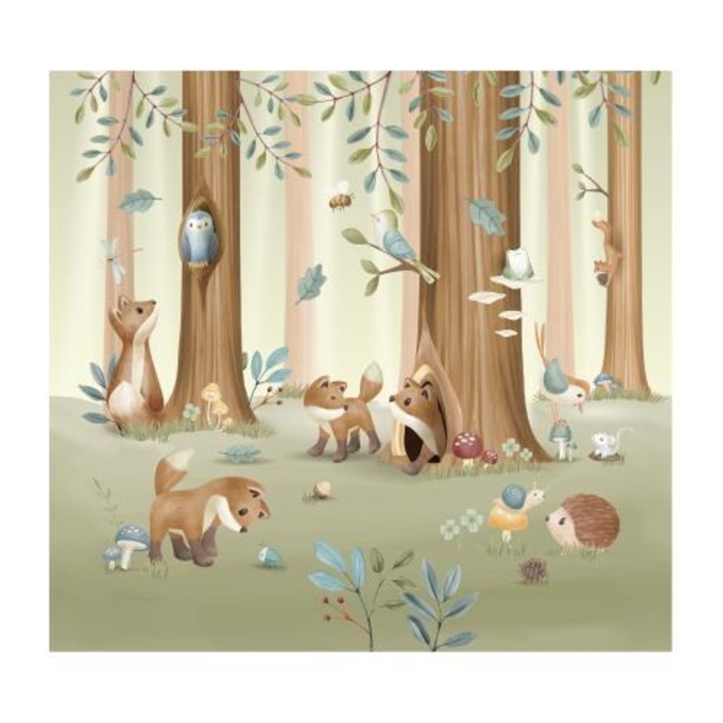 Fotobehang – Meerkleurig – Forest Friends