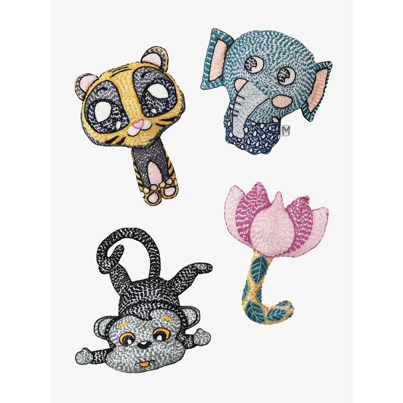 Bedtime Buddy Collection – 4 Toy Rattles