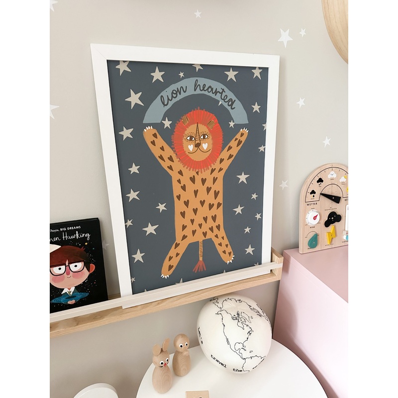 Lionhearted  Kids Wall Art Print
