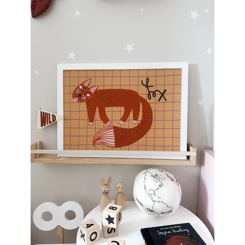 Mr Fox Woodland Print  Kids Wall Art