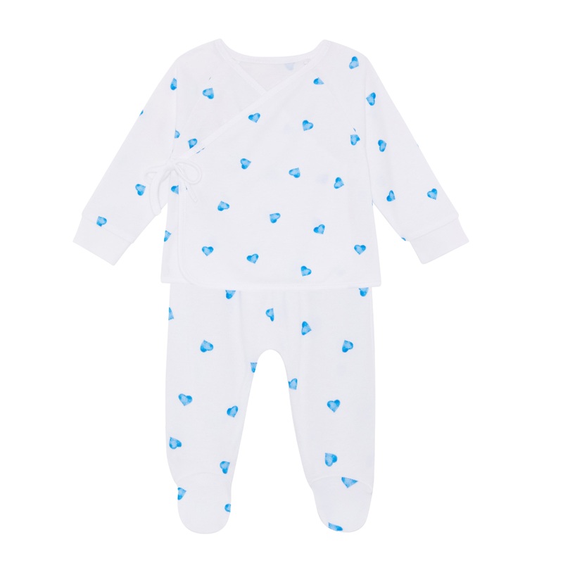 Wrap-Over 2 Piece Set – Blue Heart