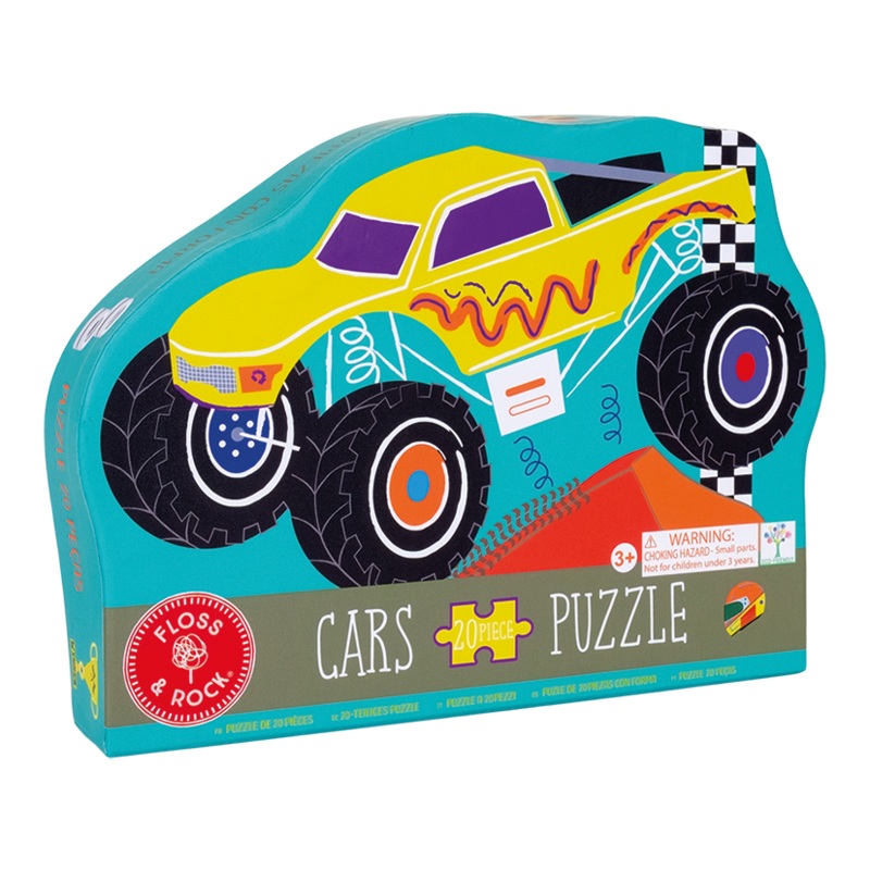 20 Piece Shaped Jigsaw in Shaped Box – Cars