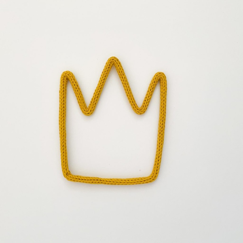 Crown Knitted Wire Shape – Kids Room Decor Wall Hanging