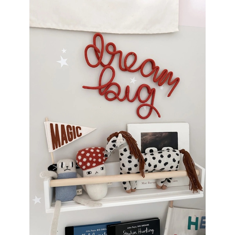 Dream Big Knitted Wire Word – Kids Room Decor Wall Hanging