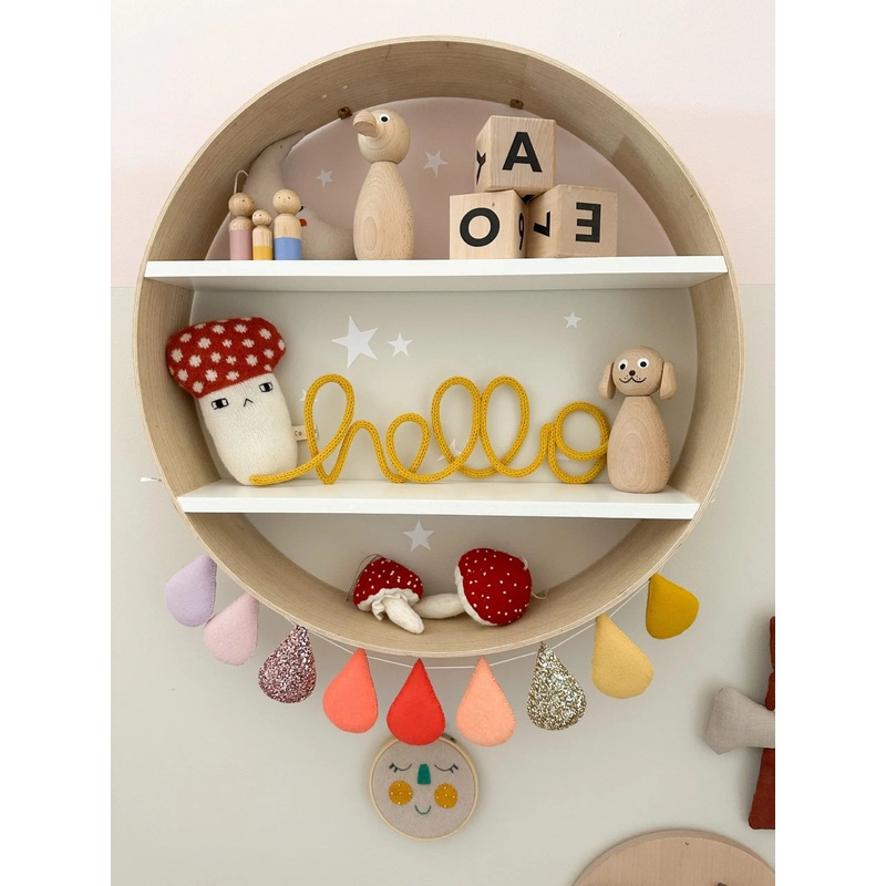 Hello Knitted Wire Word – Kids Room Wall Hanging Decor