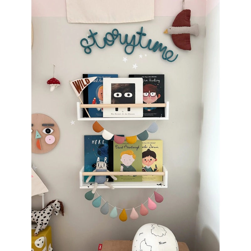 Storytime Knitted Wire Word – Kids Room Decor Wall Hanging