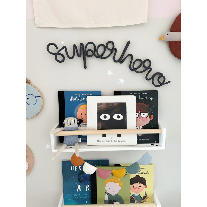 Superhero Knitted Wire Word – Kids Decor Wall Hanging