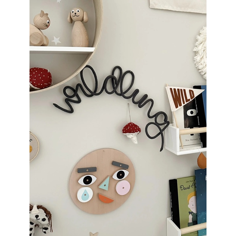 Wildling Knitted Wire Word Sign – Kids Decor Wall Hanging