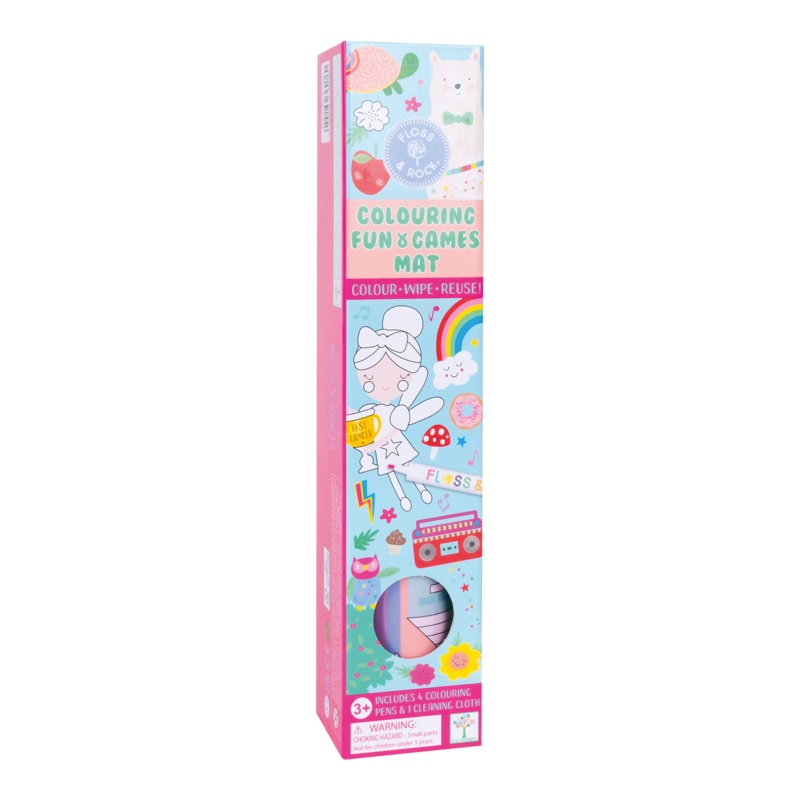 Colouring Fun & Games Mat – Rainbow Fairy