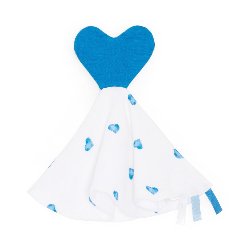 Muslin Comforter – Blue Heart