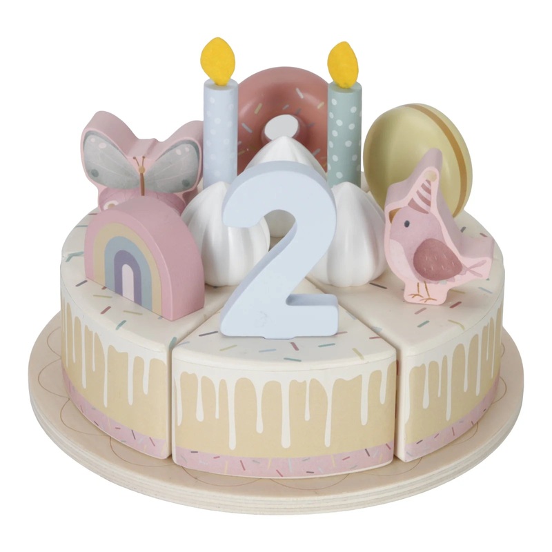 Little Dutch – Wooden Birthday Cake – Pink